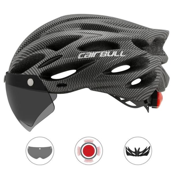 Cairbull Cycling Helmet with Removable Visor Taillight