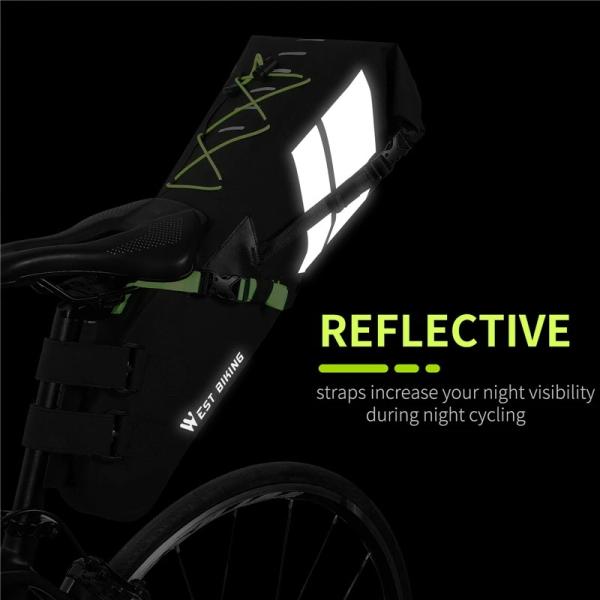 West Biking Bicycle Bag Waterproof Reflective Large Capacity Saddle Bag