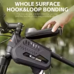 WEST BIKING - Bicycle Top Tube Phone Mount Bag, Touchscreen, Waterproof Front Frame, Double-Sided Bag