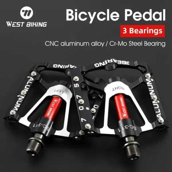 WEST BIKING MTB Bike Pedals Ultralight CNC Aluminum Alloy