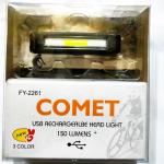 USB Rechargeable Bicycle Tail Light Red/Blue/White(COMET)