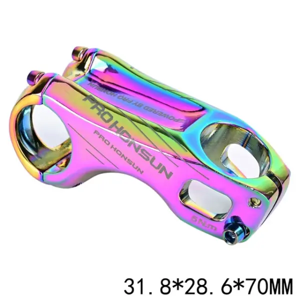 Aluminum Alloy Road Bicycle Rainbow Stem Mountain Bike Rainbow Stem17degree 70/ 90MM 31.8 * 28.6MM XC MTB AM Bicycle Handlebar